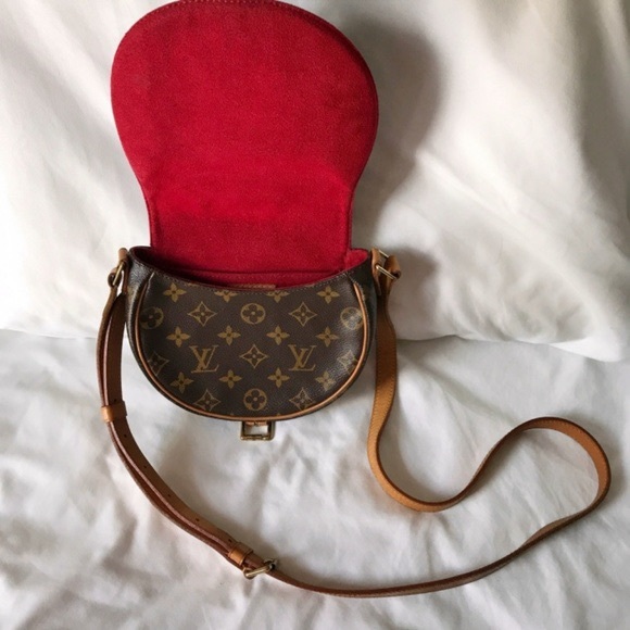 Authentic Vintage LOUIS VUITTON Monogram Tambourin Crossbody Handbag - Picture 3 of 11